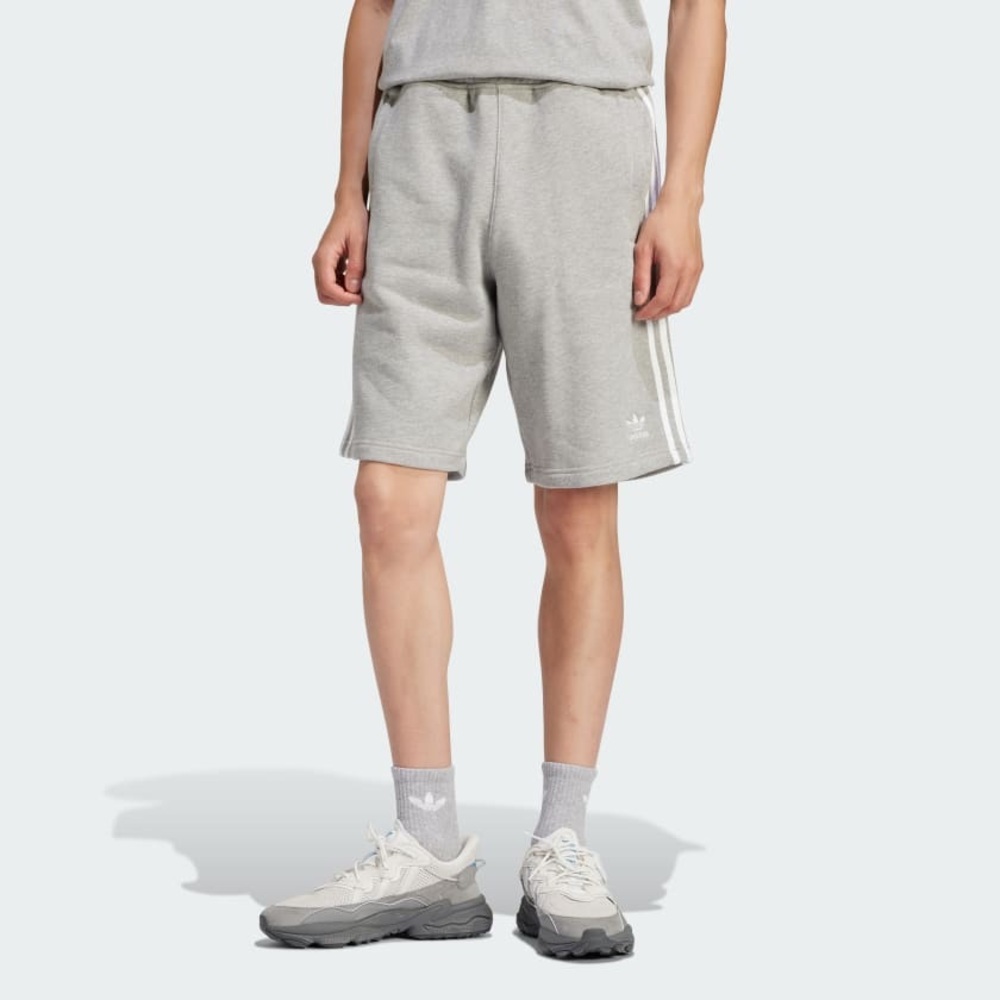 Adidas Adicolor 3 Stripe GREY Shorts MEN SZ XL